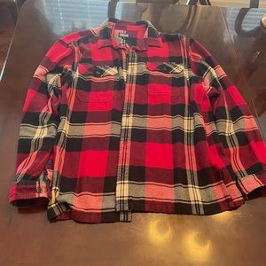 Red plaid long-sleeved PATAGONIA flannel
